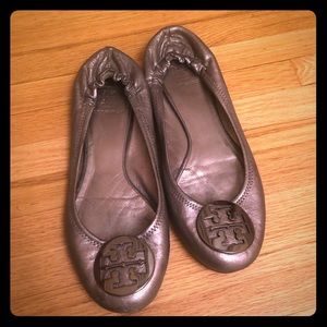 Tory Burch Silver Flats